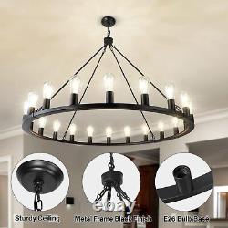 Wagon Wheel Chandelier Extra Large Pendant 20 Light Fixture Living Room Country