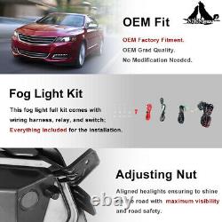 Waterproof LED Fog Lights For 2014-2020 Chevy Impala Wiring Switch Kit PAIR L+R