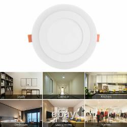 White RGB Dual Color LED Light Ceiling Recessed Panel Downlight Spot Lamp