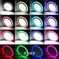 White RGB Dual Color LED Light LED Ceiling Recessed Panel Downlight Spot Lamp AC