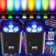 108w Batterie Led Par Lumière Sans Fil Dmx App Remote Dj Disco Wedding Stage Light