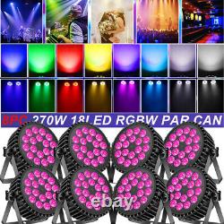 10X270W Lumières PAR RGBW 18LED Éclairage de scène DJ Disco Party Club Show Light DMX