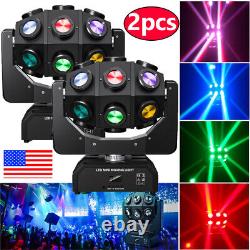 180W RGBW Moving Head Light 18 LED Beam Strobe DMX Show DJ Party Stage Lighting translates to:
Éclairage de scène pour DJ de fête avec projecteur à tête mobile RGBW de 180W, 18 LED, faisceau et stroboscope contrôlables par DMX.