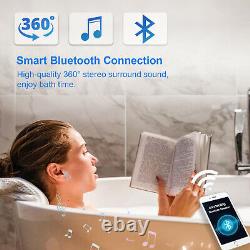 28x36in Led Lighted Salle De Bain Miroir Vanity Touch Capteur Bluetooth Anti-fog Ip44