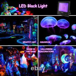 2-pack 150w Uv Led Black Light Party Dj Stage Club Projectlight Ip66 + Rubans Gratuits