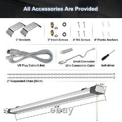 2-pack 4ft Led Light Shop 100w 13000lm Liable Ceiling Tube Luminaire 5000k