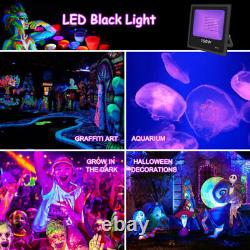 2pack 100w Uv Led Lumière Noire Pour Glow Party Club Éclairage De Scène Ip66+ Bandes Libres