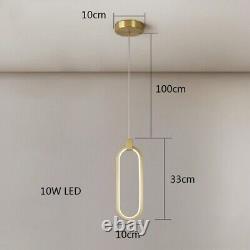 3x Gold Pendentif Lumière Maison Led Lamp Bar Chandelier Lumières De Plafond De Salle D'éclairage