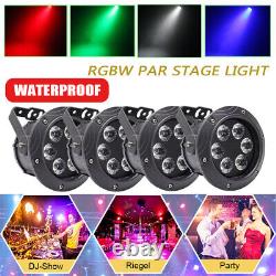 4pcs 100w Waterproof Par Stage Light DMX Rgbw Led Outdoor Disco Show Yard Garden