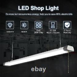 4x Led Shop Light 4ft 100w 16800lm Liable Plafond Tube Garage Installation D'atelier