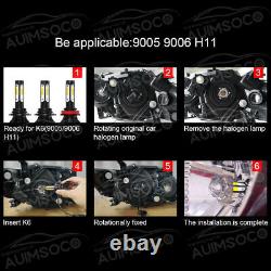 6x 6000k Led Phare High Low Beam+fog Ampoules Kit Pour Toyota 4runner 2010-2020
