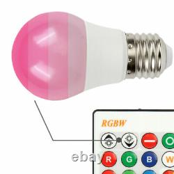 Ampoule Led Rgbw E26 E27 Lampe Variable À Changement De Couleur Avec Lot De Télécommande