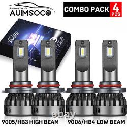 Auimsoco 9006 9005 Led High Low Beaam Headlight Ampoules Combo F6 6000k Cool White