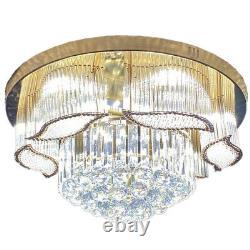 Crystal K9 Chandelier Plafond Lumière Flush Mount Luxury Pendentif Éclairage 60cm