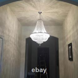 French Empire Crystal Chandelier Grand Foyer Plafond Éclairage Lampe Led 9 Lumière
