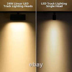 LEONLITE 24W Têtes d'éclairage sur rail LED dimmables 1300lm 120W Eqv. IRC90 3000K