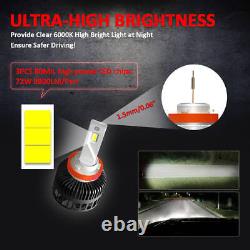 Lasfit H9 H11 Phare Led High Beam Ampoule Blanc Extreme Bright 72w 8000lm Lumière