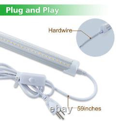 Lumière de magasin LED 4FT 12 Pack T8 Linkable Plafonnier Tube Fixture 40W Daylight Clear