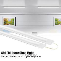 Lumière de magasin à LED de 10Pack, 4FT 5500K 44W, Lumières de plafond de garage, Luminaire lumineux de plafond.
