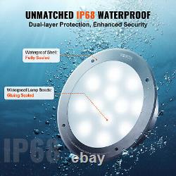 Lumière de piscine VEVOR 12V 40W RGBW de 10 pouces avec changement de couleur LED IP68 UL