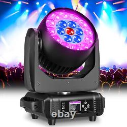 Lumière de scène à tête mobile LED Zoom 19x15W RGBW DMX Beam Wash pour DJ Disco Bar