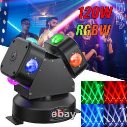 Lumière de tête mobile 120W 8 LED Lumières de faisceau rotatif Lumière de scène RGBW Éclairage de DJ