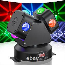Lumière de tête mobile 120W 8 LED Lumières de faisceau rotatif Lumière de scène RGBW Éclairage de DJ