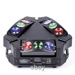 Lumière de tête mobile 240W Spider RGB 9 LED DMX Scène DJ Disco Club Éclairage de faisceau US.