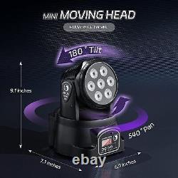 Lumière de tête mobile à 7 LED RGBW 105W DMX Wash Stage DJ Show Disco Lighting & Remote