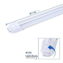 Lumière de tube LED HO R17d 8FT 90W en forme de V à base rotative HO 8' Ampoules LED Shop Lamp