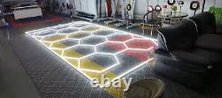 Lumières de garage en forme d'hexagone à LED Honeycomb pour salle de détail showroom bureau HEX 60k Lumens