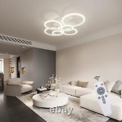 Luminaire de plafond à LED 72W Lampe de plafond à LED 6400LM Blanc 6 Anneaux Éclairage 3 Couleurs