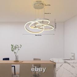 Luminaire suspendu LED Wave à intensité variable pour plafond, lampe suspendue en argent aux États-Unis.