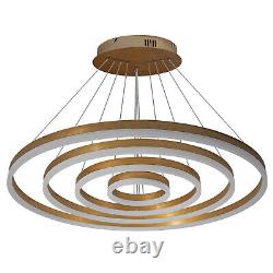 Luminaire suspendu à LED avec 4 anneaux en silicone pour lampe suspendue chandelier