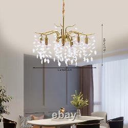Luminaire suspendu moderne à LED, lustre en cristal, éclairage de branche d'arbre au plafond