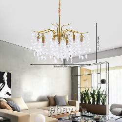 Luminaire suspendu moderne à LED, lustre en cristal, éclairage de branche d'arbre au plafond