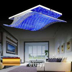 Lustre LED à cristaux K9 à 7 couleurs avec télécommande pour plafond en cristal