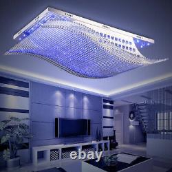 Lustre LED à cristaux K9 à 7 couleurs avec télécommande pour plafond en cristal