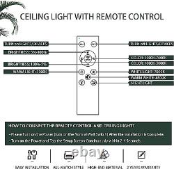 Lustre LED avec éclairage réglable, lumière suspendue avec télécommande moderne
