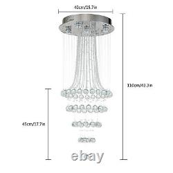 Lustre de cristal de luxe avec lampe LED - Luminaire suspendu de plafond, éclairage moderne.