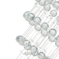 Lustre de cristal de luxe avec lampe LED - Luminaire suspendu de plafond, éclairage moderne.