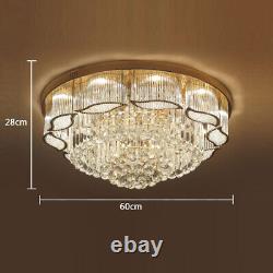 Lustre de plafond LED en cristal moderne avec éclairage intégré monté au plafond - Lampe USA