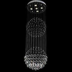 Lustre en cristal K9 de gouttes de pluie de luxe moderne avec 5 LED pour l'éclairage de la maison et les lampes de plafond.