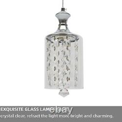 Lustre en cristal de luxe avec éclairage LED suspendu au plafond et base rectangulaire