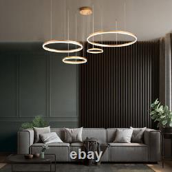 Lustre moderne avec anneau lumineux à LED en acrylique suspendu