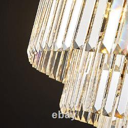 Lustre moderne rond en cristal avec pendentif, plafonnier LED, lampe d'éclairage, appareil d'éclairage