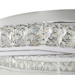 Lustre plafonnier moderne en cristal avec éclairage LED