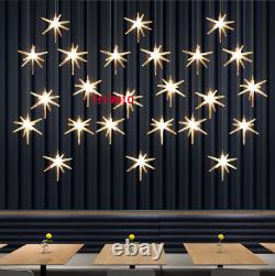 Luxury Meteor Douche Star Crystal Chandelier Suspension Led Lumière Pendentif