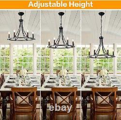 Modern Farmhouse Chandelier Rustic Wood Pendentif Lighting French Style Fixture Us