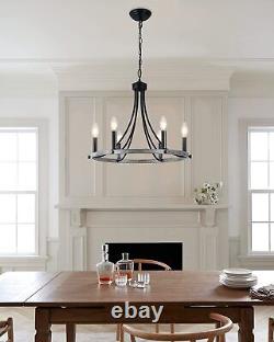 Modern Farmhouse Chandelier Rustic Wood Pendentif Lighting French Style Fixture Us